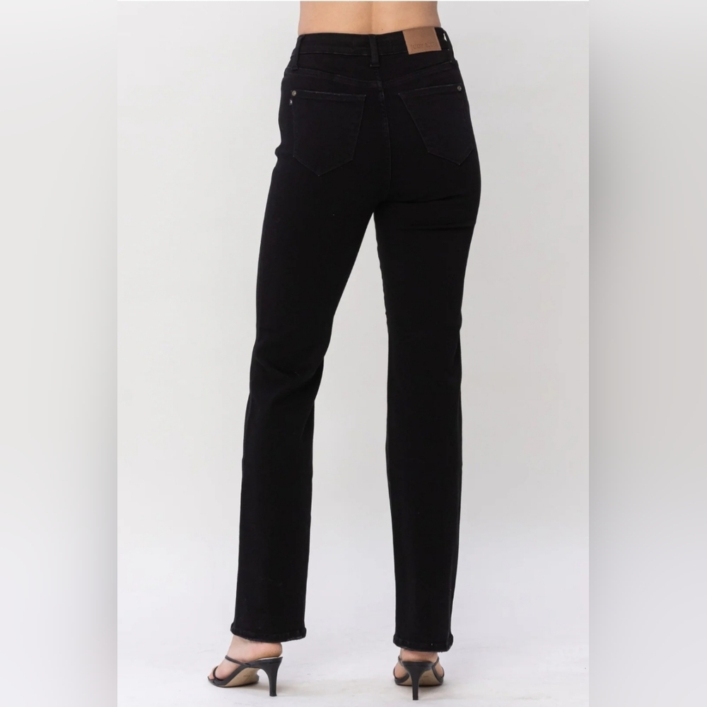Juudy Blue Dad jeans with cross over Waist Black Blokecore  Size 3/26 - Picture 3 of 14